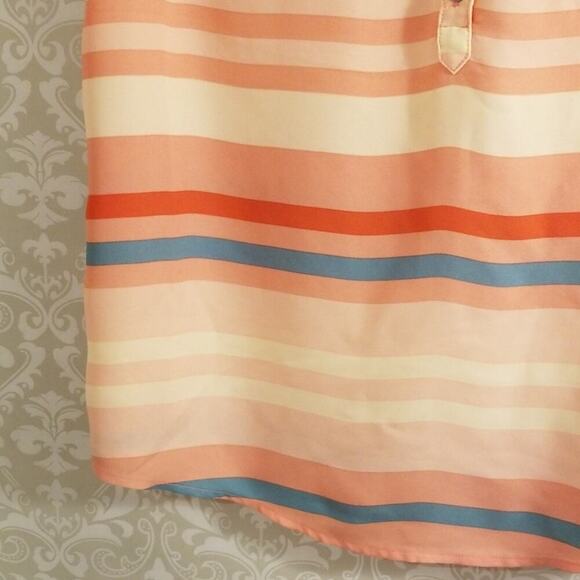 Torrid Size Medium Multicolored Sleeveless Striped Georgette Blouse - Picture 5 of 8